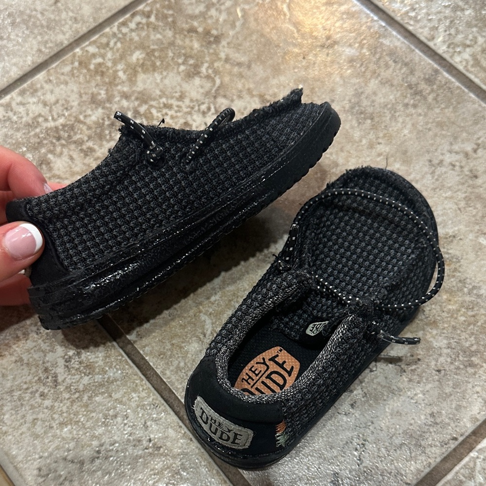 Hey Dude Kids Black Sneakers